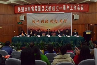 民建云南省委园区支部召开成立一周年工作会议